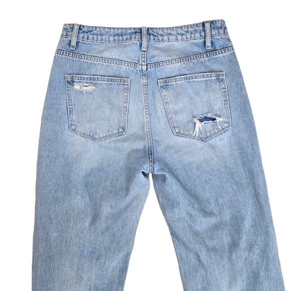 Vervet Blue High Rise Busted Knee Cotton Denim Jeans - Picture 5 of 9